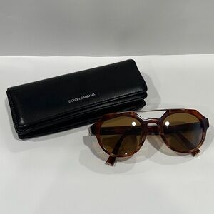 Dolce & Gabbana Tortoise Shell Sunglasses with Black Case